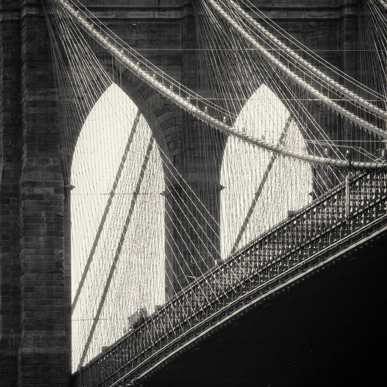 Brooklyn Bridge and cables, New York, 2013