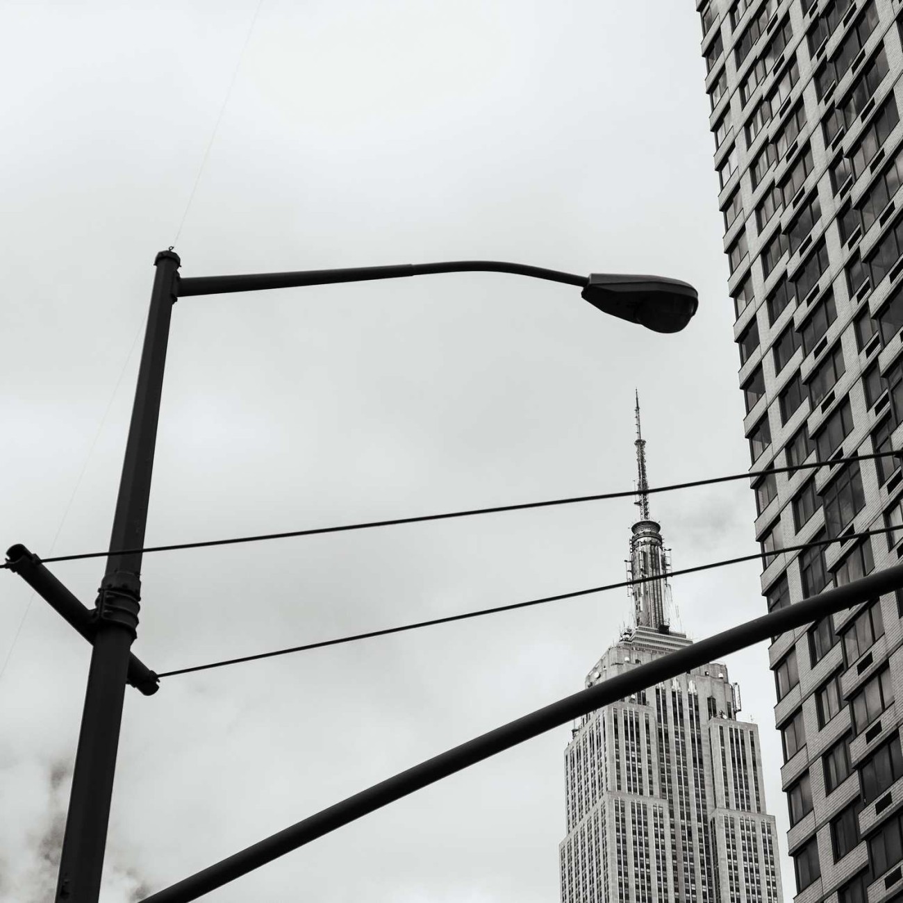 Empire State Building and lamp post, New York, 2014