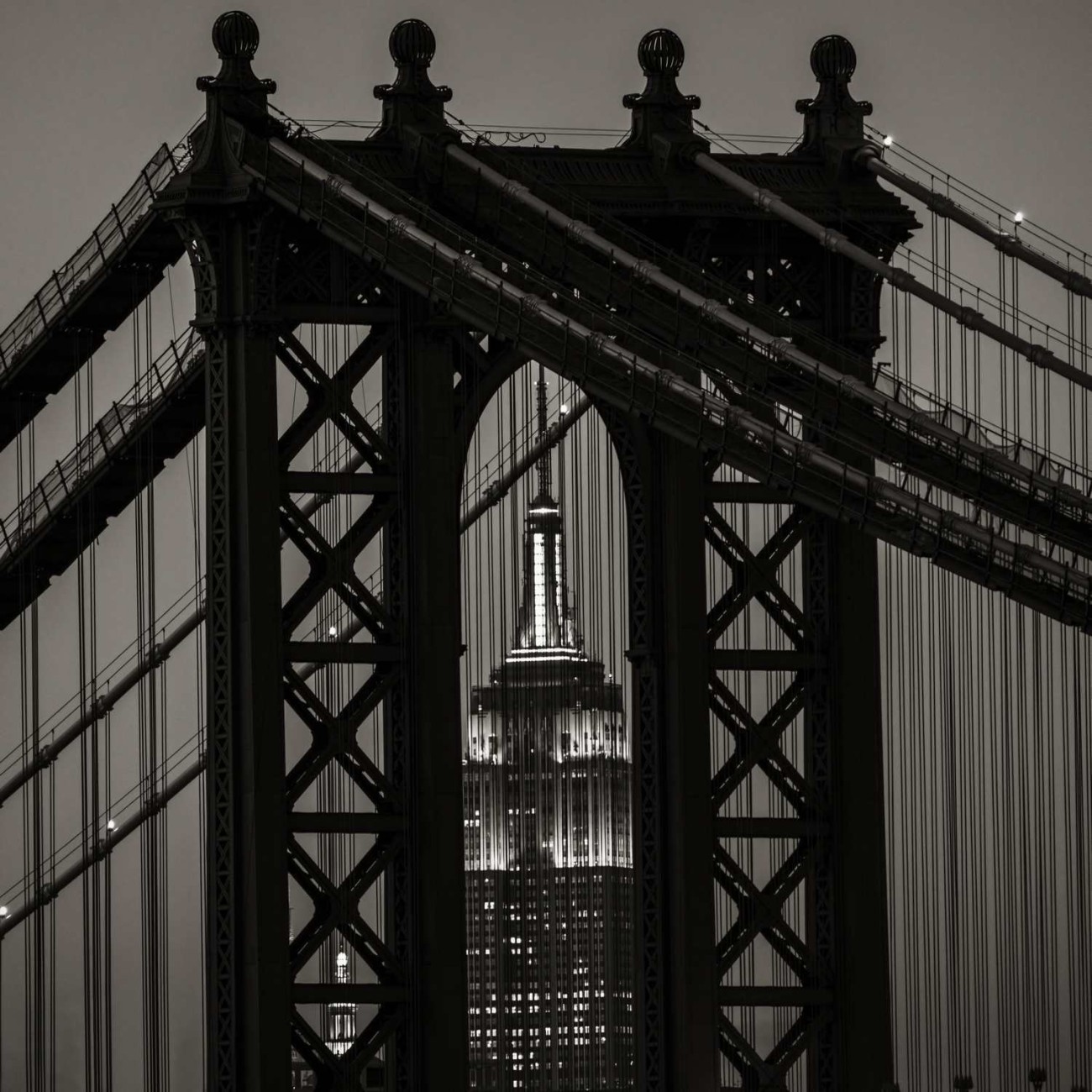 Empire State Building and Manhattan Bridge, New York, 2013
