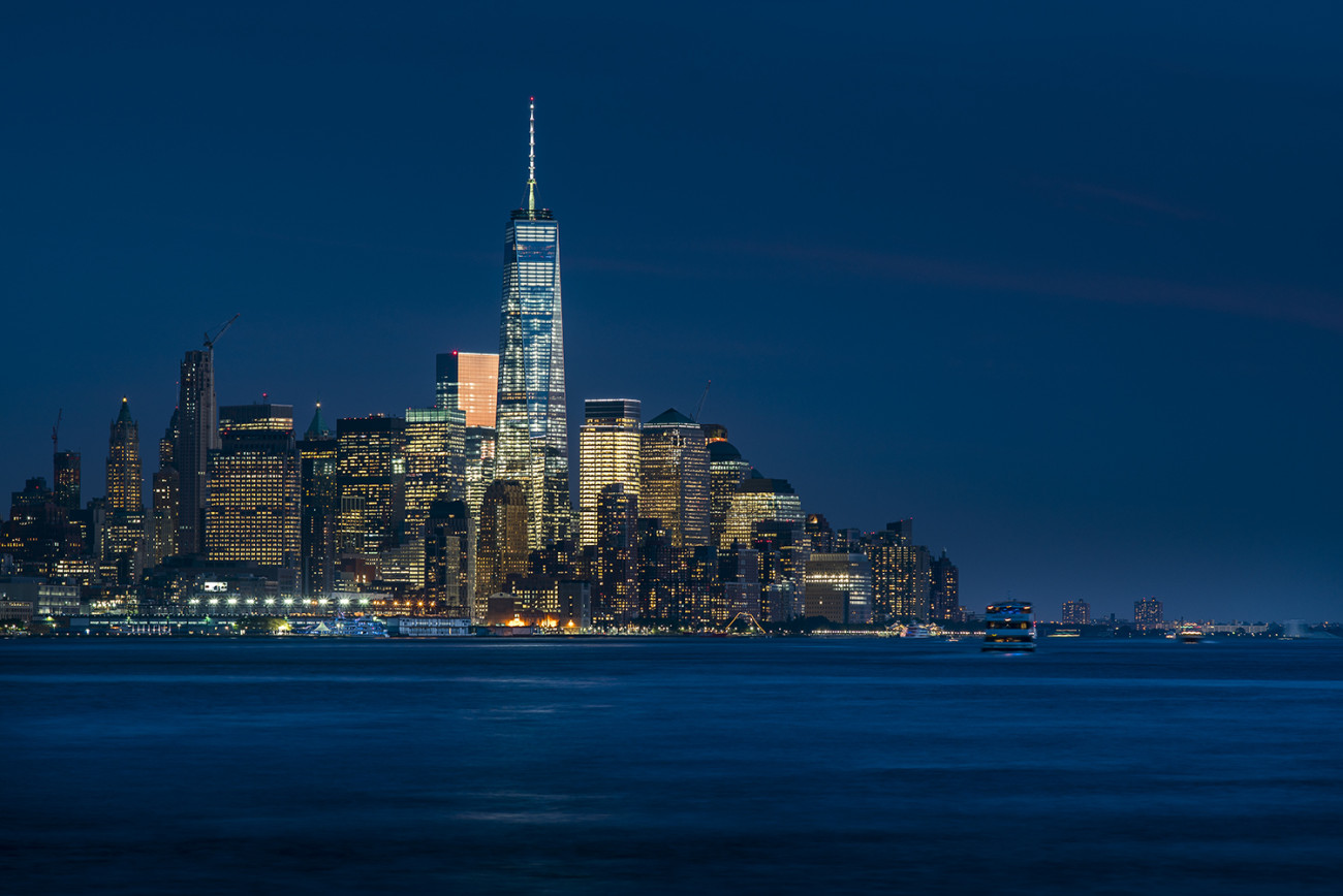 Lower Manhattan and Hudson River at night, 2015