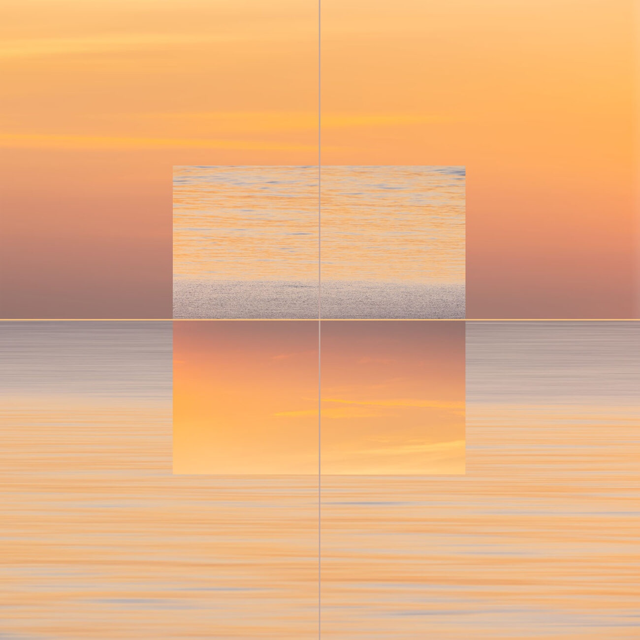 Composition with ocean and sky