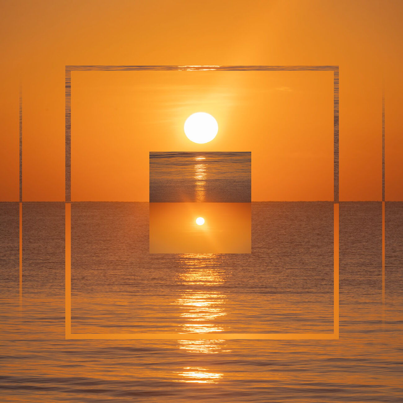 Ocean sunrise reflection