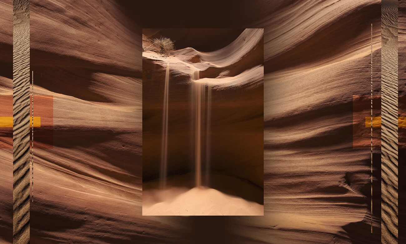 Falling sand Antelope Canyon
