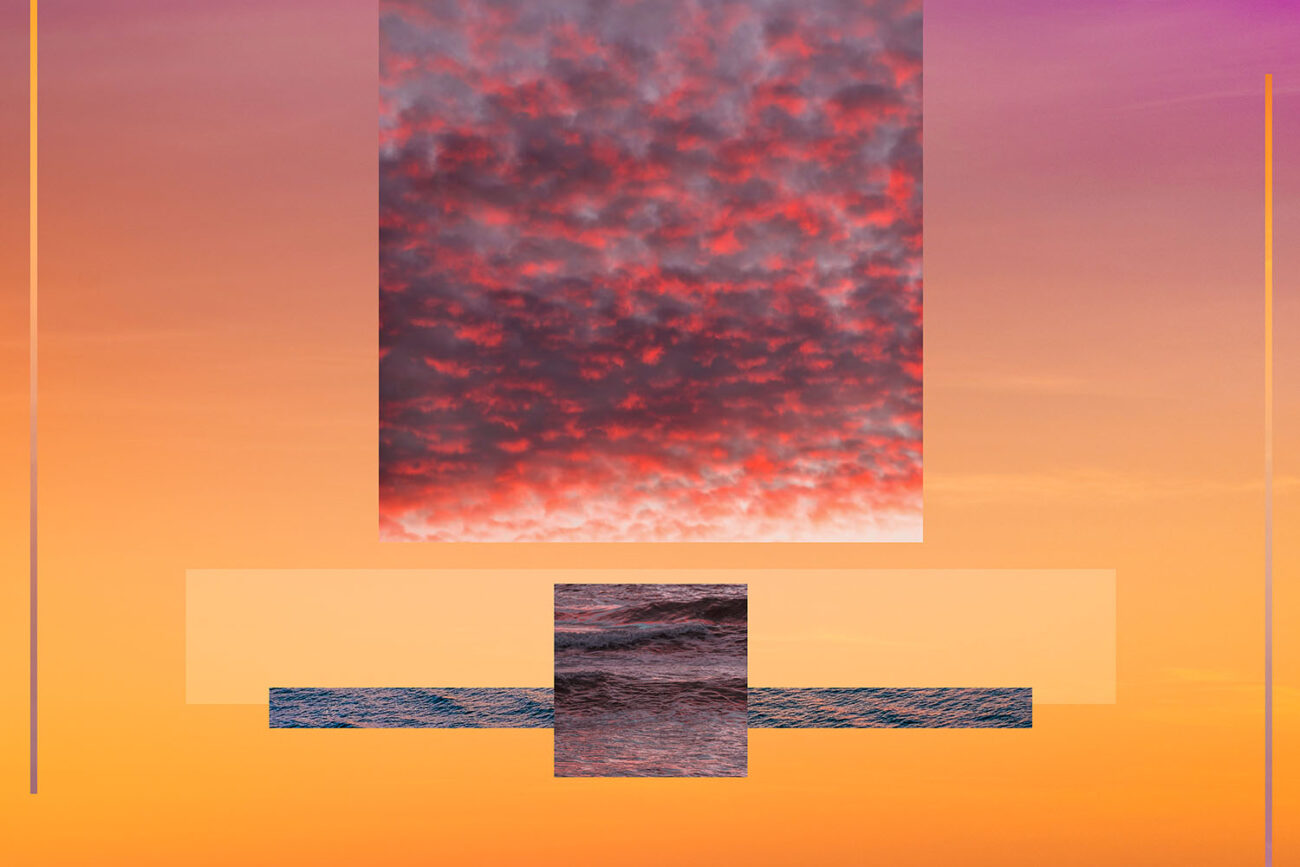 Composition with sky and ocean