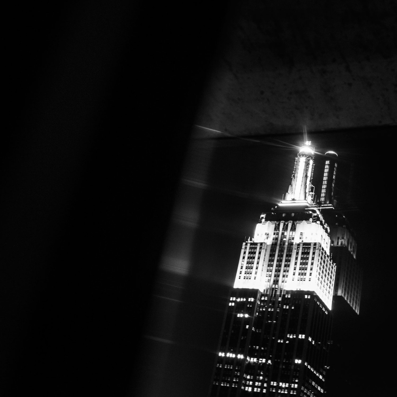 Reflection, Empire State Building at night
