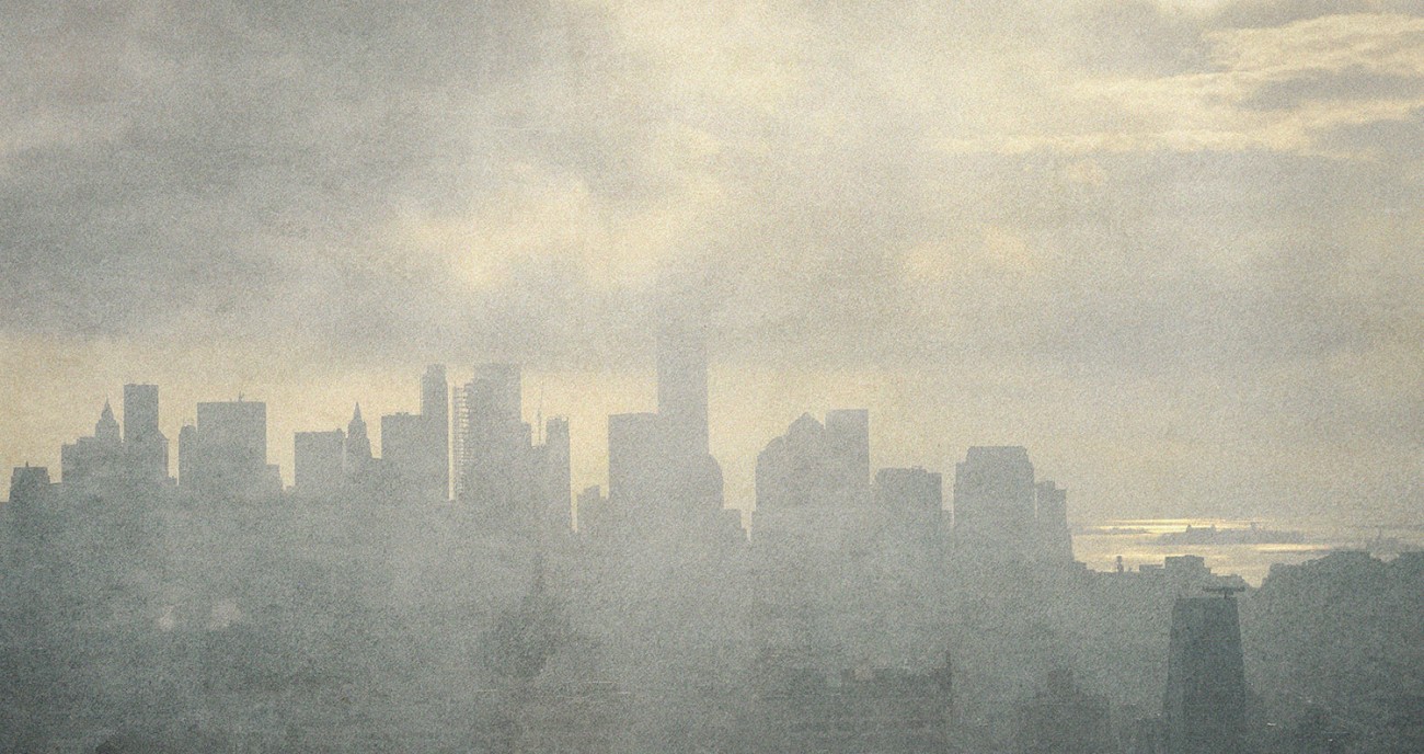 Lower Manhattan and lifting fog, study 2, NY, 2015