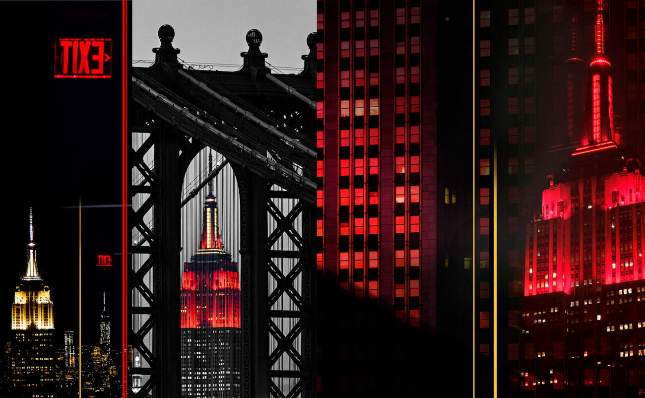 New York in red