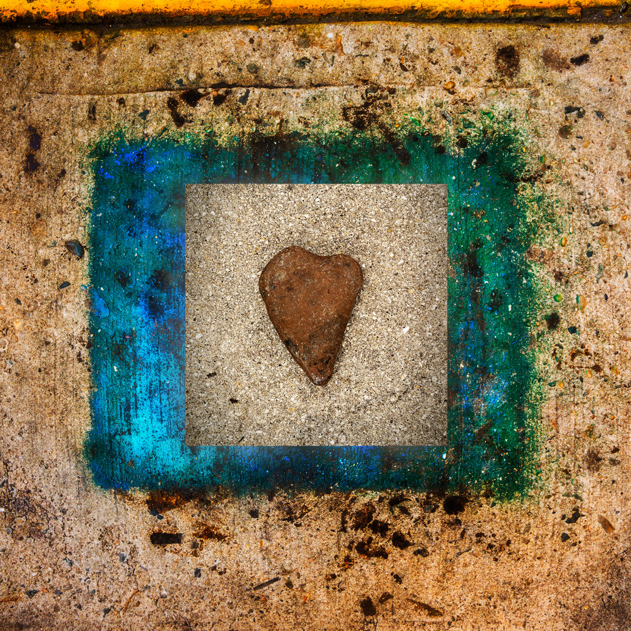 Brown stone heart